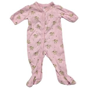 Gymboree Pink Snuggle Bunny Polka Dot Footed One Piece Sleeper NB Newborn 2008